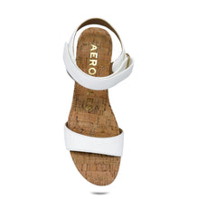 Wel Sandal Wedge | Bright White Faux Nappa
