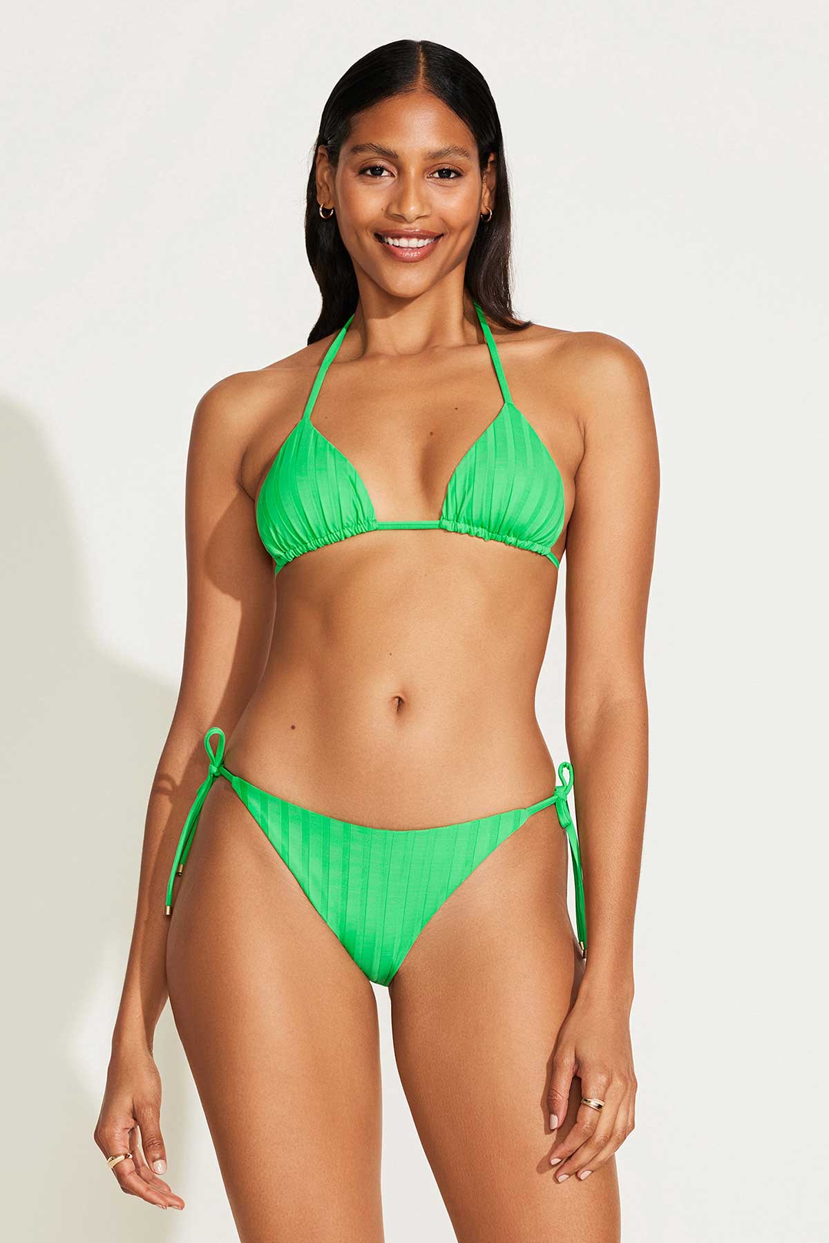 Elle Tie Side Bottom | Spearmint SuperRib