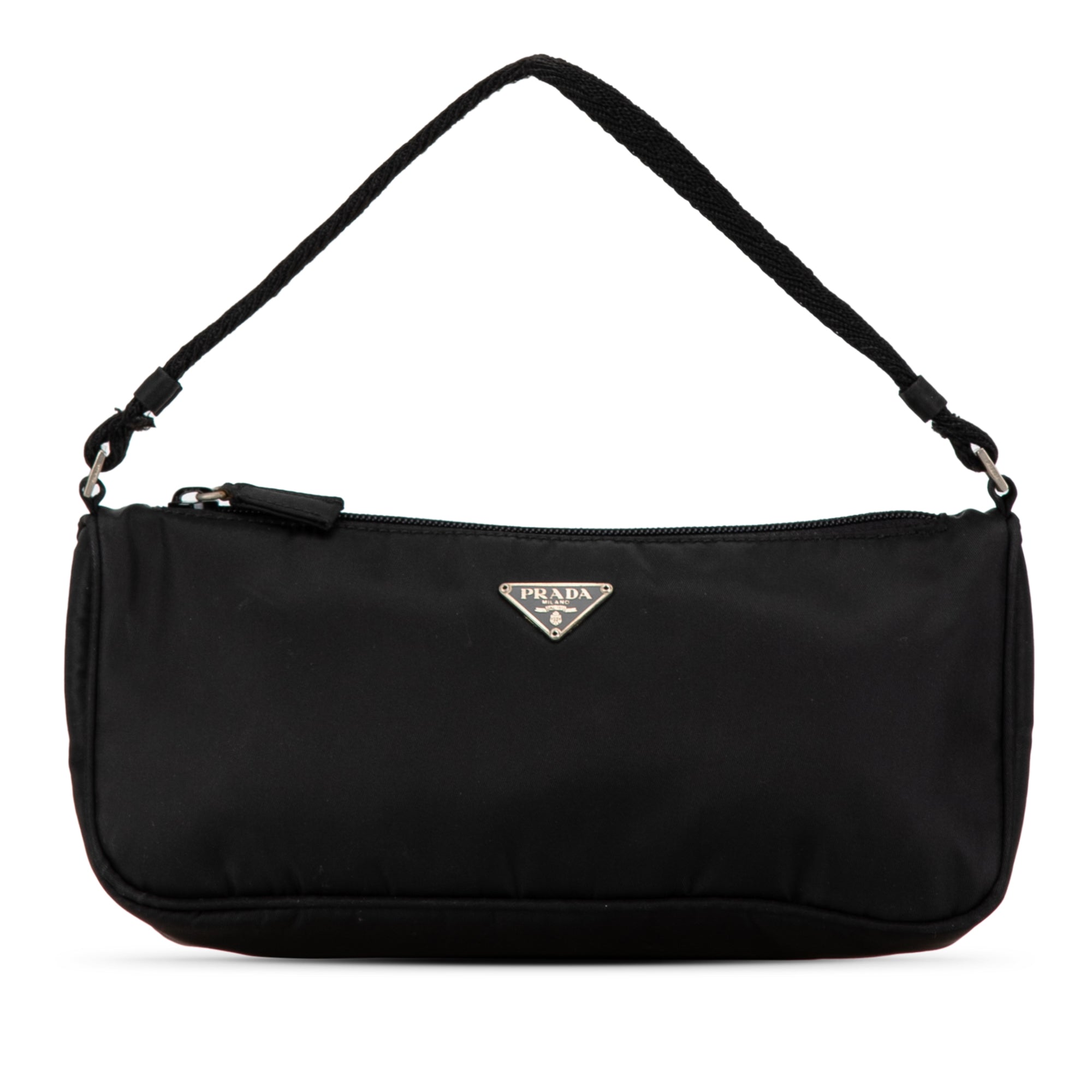 Prada | Pre-Owned Tessuto Shoulder Bag | Black