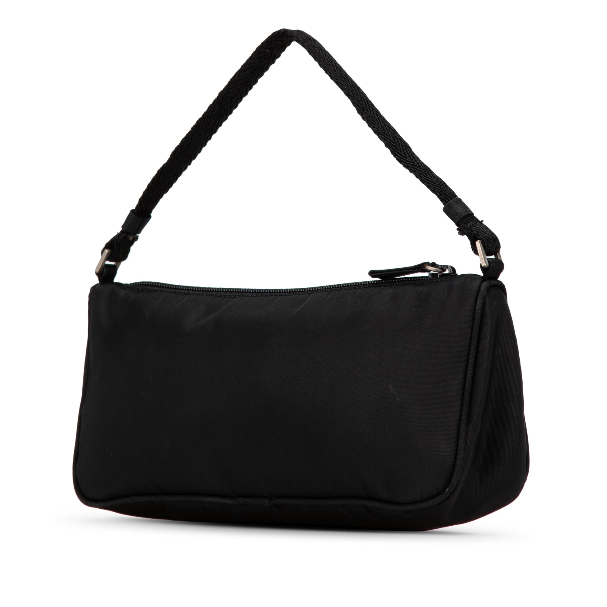 Prada | Pre-Owned Tessuto Shoulder Bag | Black