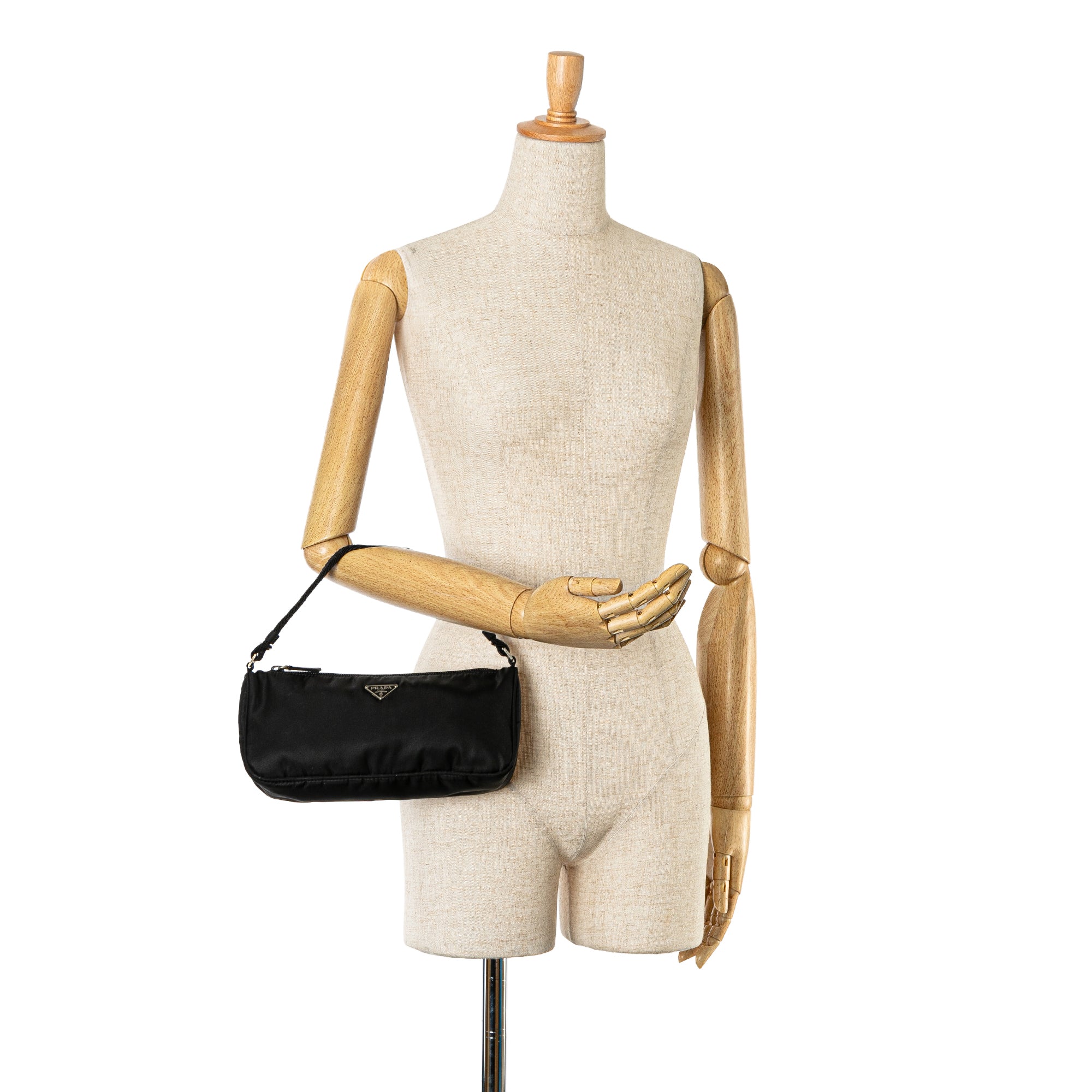 Prada | Pre-Owned Tessuto Shoulder Bag | Black