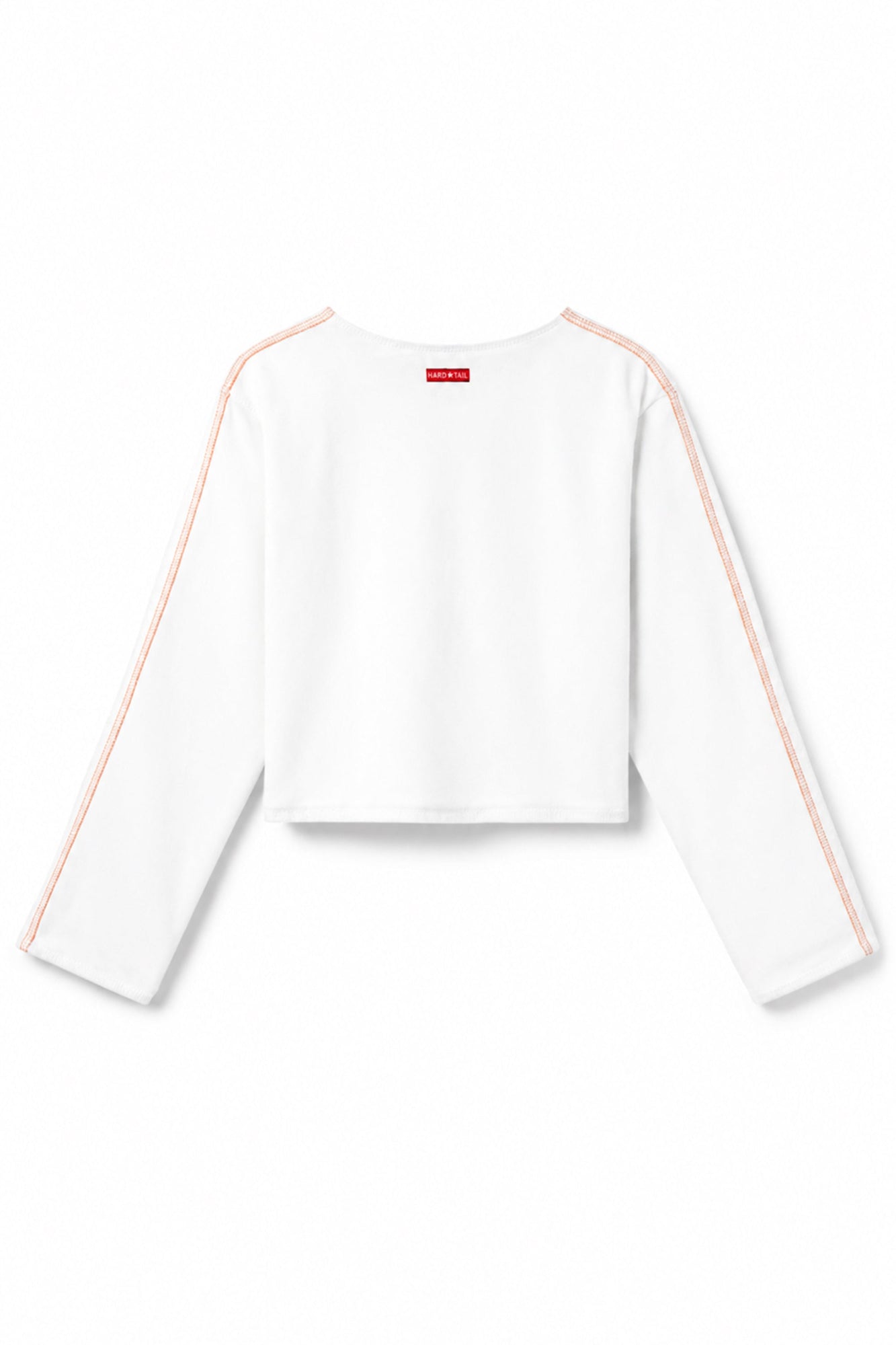 Women | Vintage Orange Stitched Sweatshirt | White