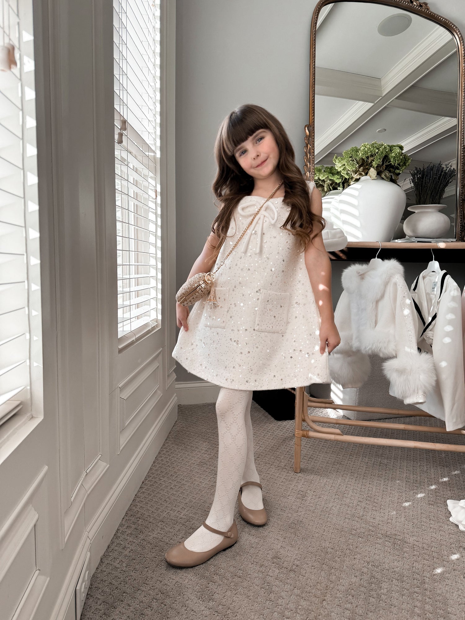 Girl | Marshmallow Wool Dress | Beige