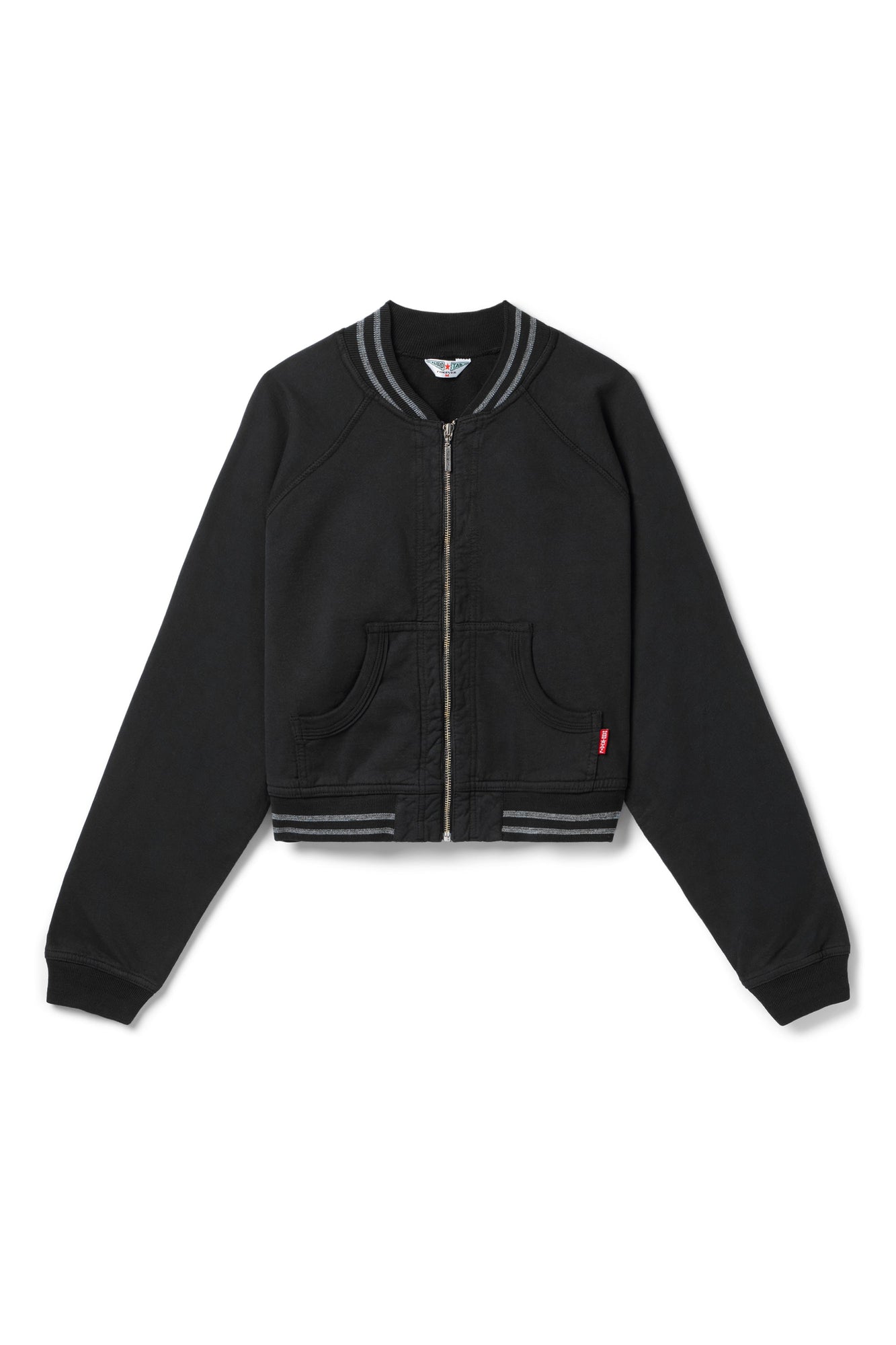 Women | Vintage Baseball Fleece Jacket | Black