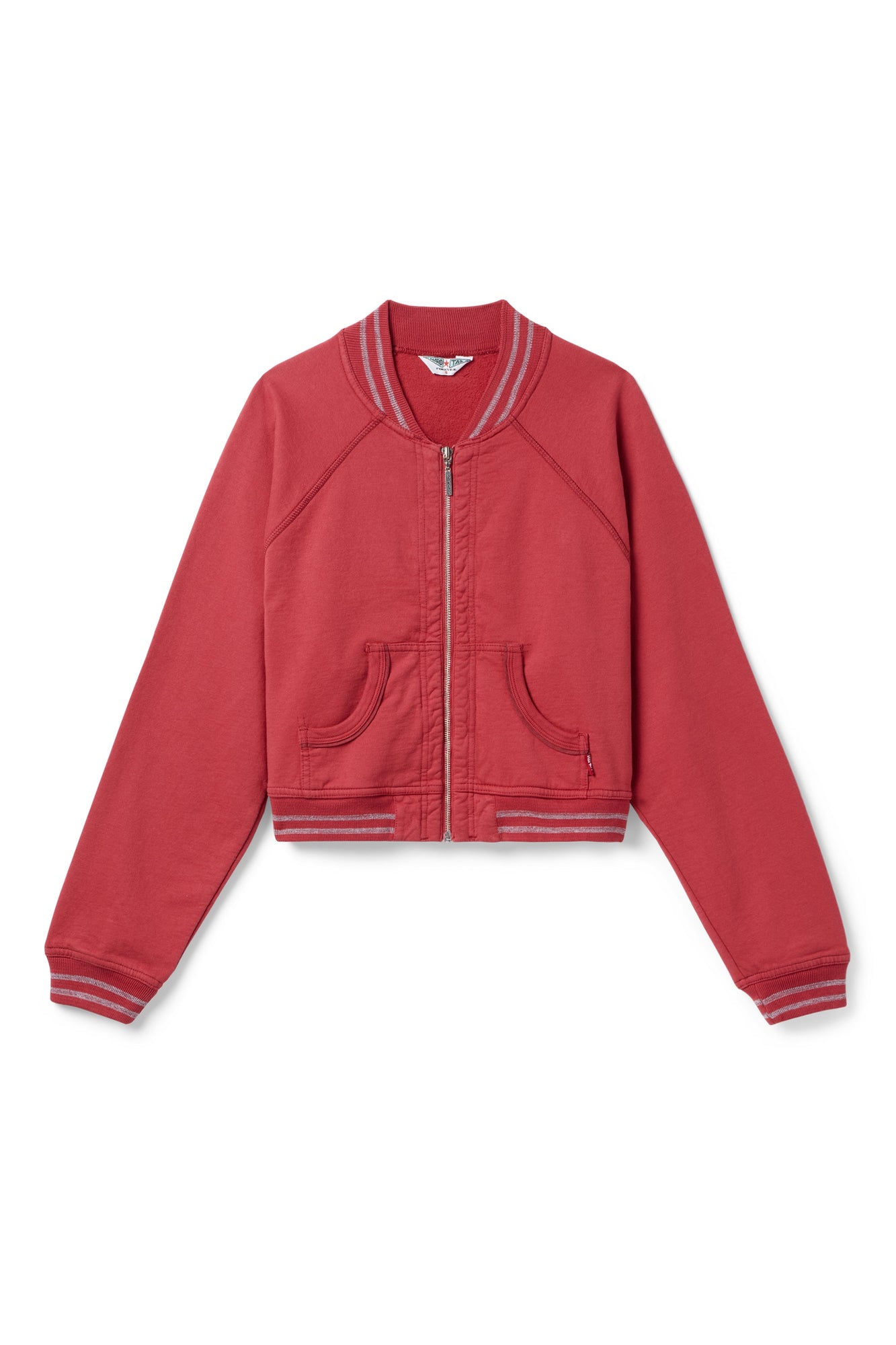 Women | Vintage Baseball Fleece Jacket | Crimson