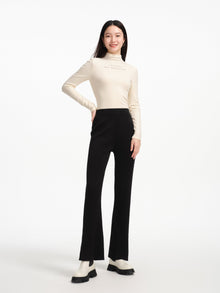 Straight-leg Knitted Skirt | Black