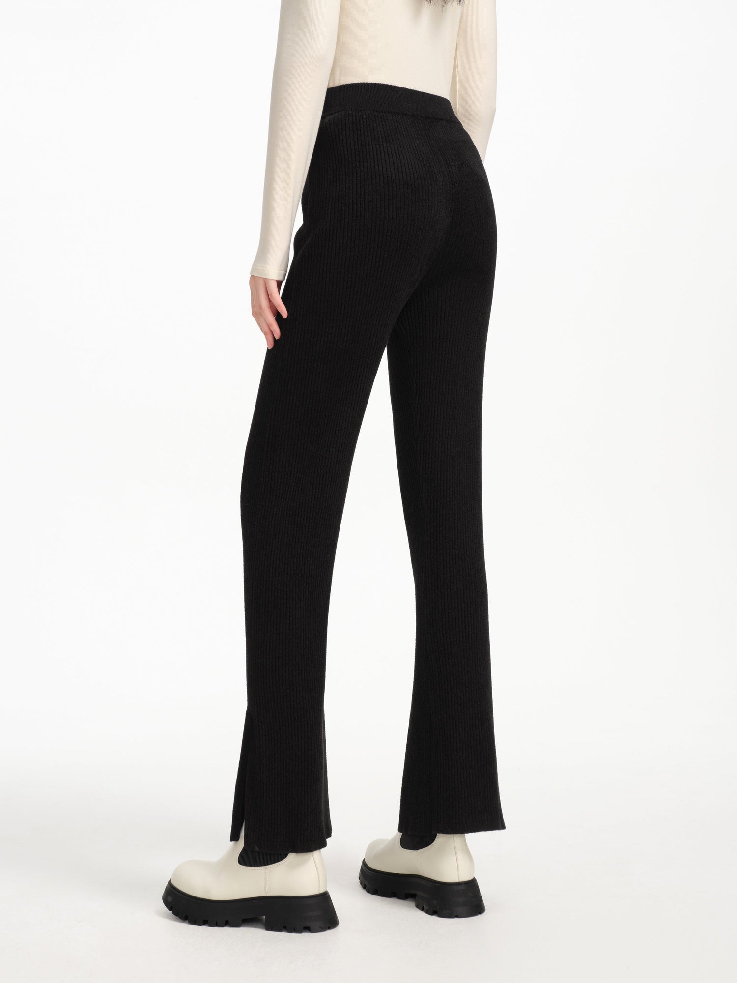 Straight-leg Knitted Skirt | Black