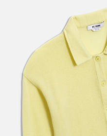Womens | The Loose Polo Cardigan | Limeade
