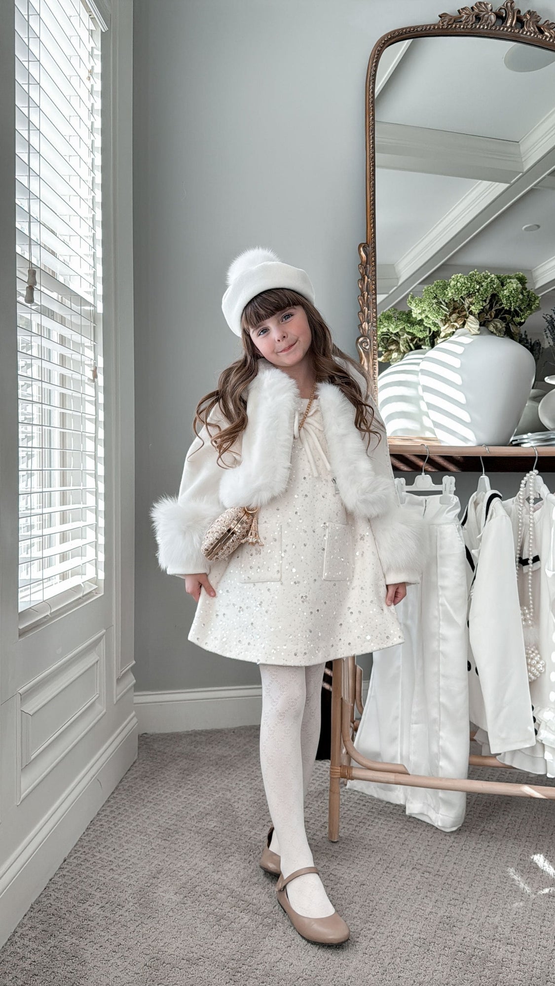Girl | Marshmallow Wool Dress | Beige