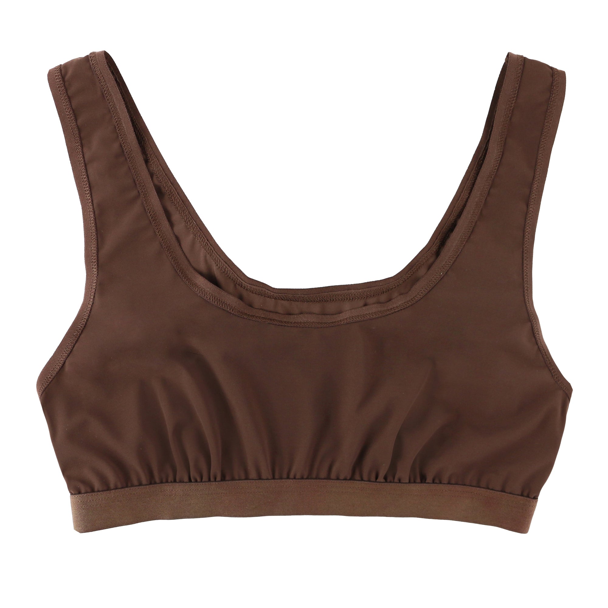 Breathe Scoopneck Bralette | Mahogany