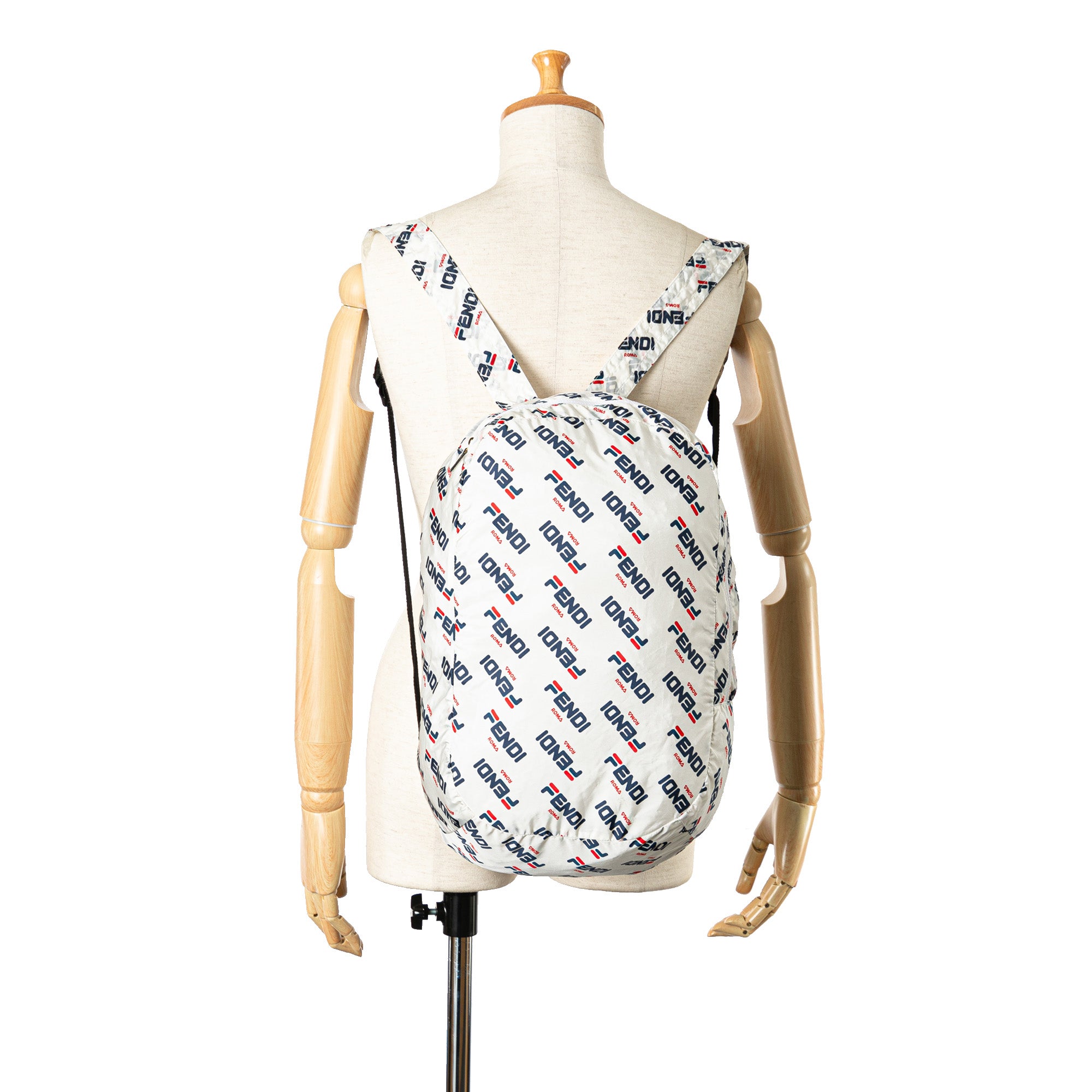 Fendi | Pre-Owned x Fila Mania Packable Backpack | White