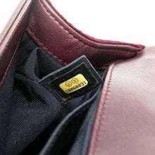 Chanel | Pre-Owned Old Medium Velvet and Tweed Boy Flap - II | Red/Burgundy