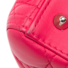 Dior | Pre-Owned Medium Lambskin Cannage Lady | Pink/Hot Pink