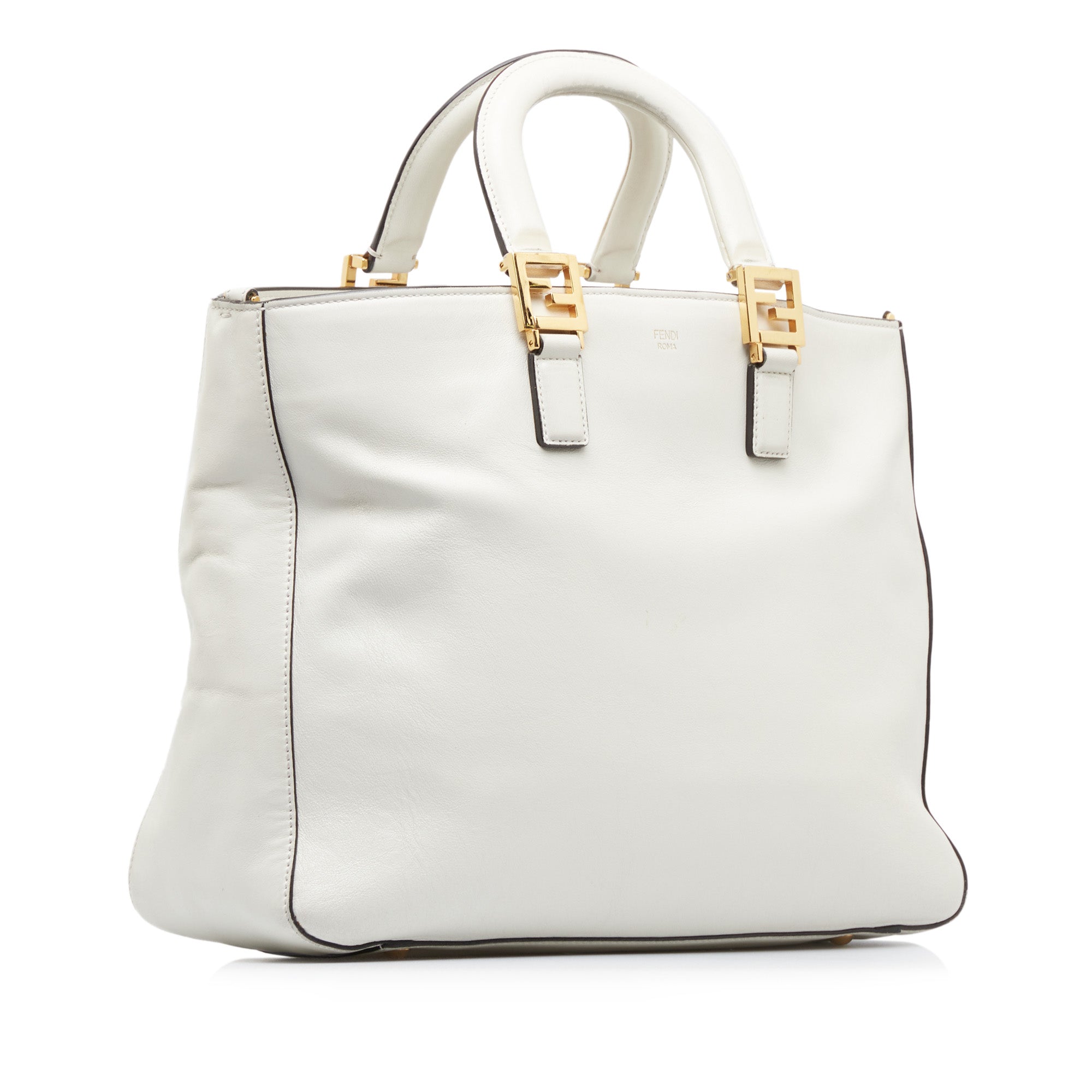 Fendi | Pre-Owned Medium Glacier FF Tote | White