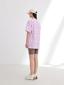 Oversize Printed T-shirt | Purple