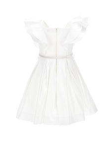 Girls | Faille Dress With Trim | Cream