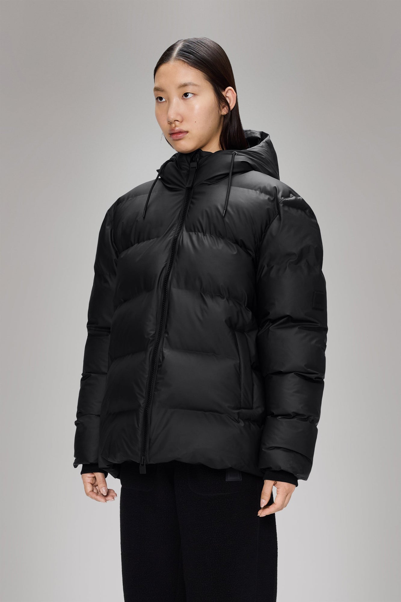 Rains Alta Puffer Jacket Black Jacket