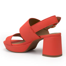 Camilia Sandal Platform | Orange Faux Soft Nappa