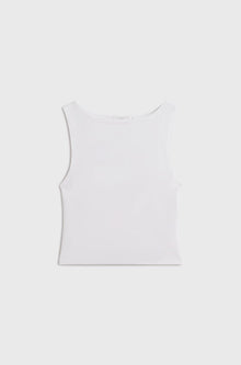 White tank top on a light gray background