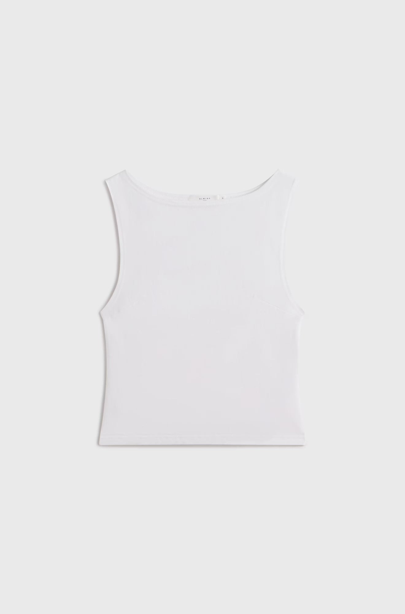 White tank top on a light gray background