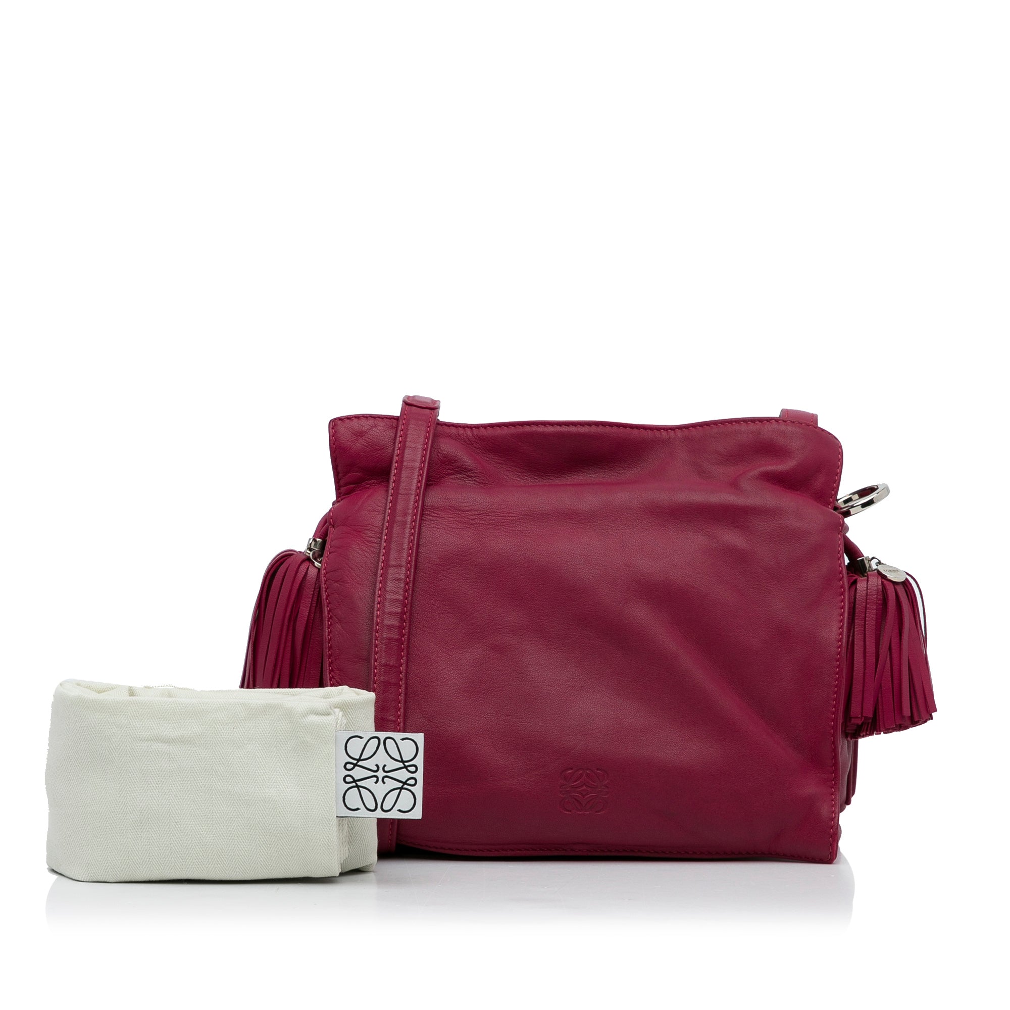 LOEWE | Pre-Owned Small Leather Flamenco Crossbody Bag | Pink