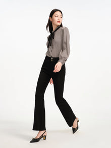 High Waist Flared legs Pants | Black