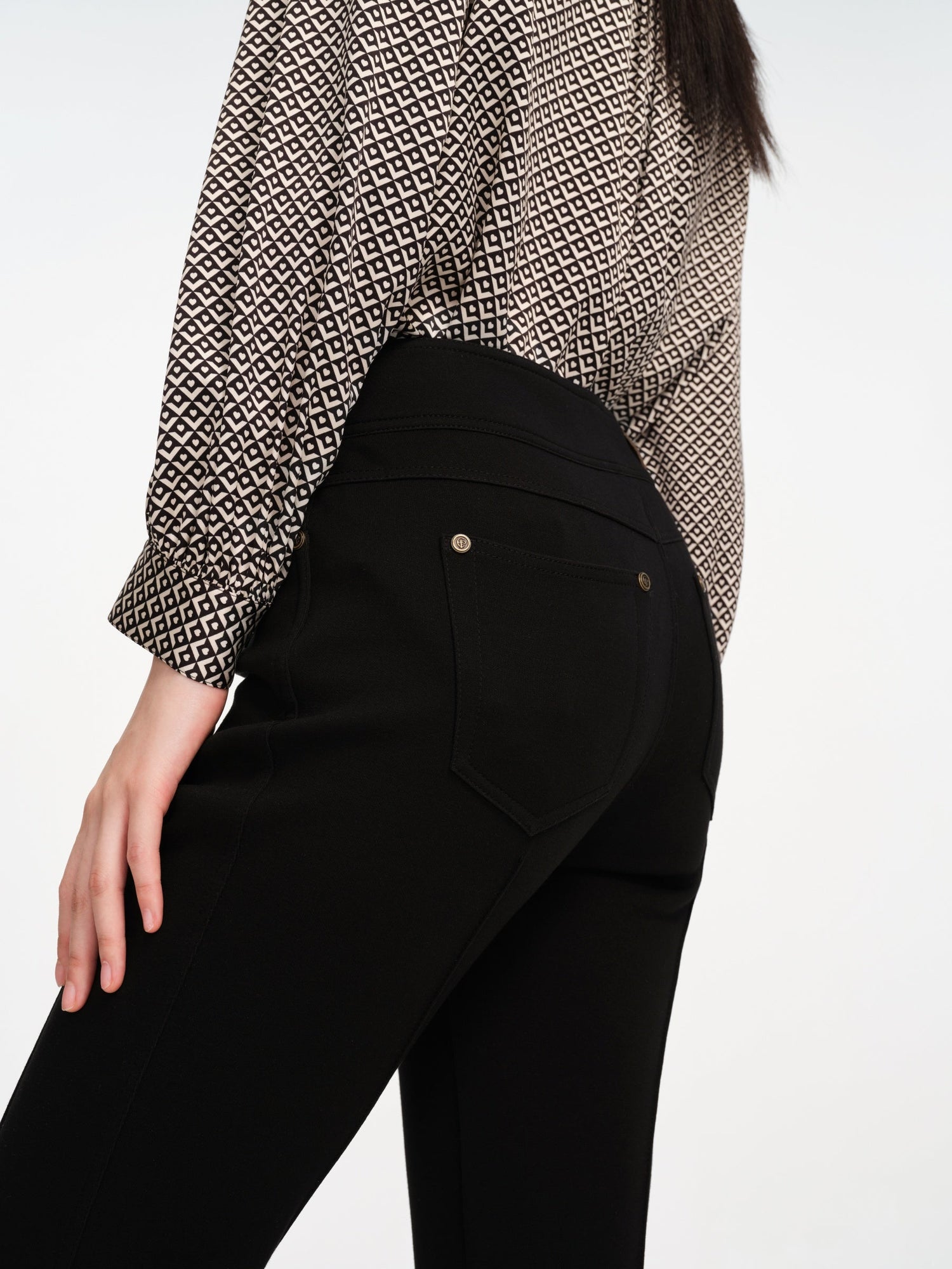 High Waist Flared legs Pants | Black
