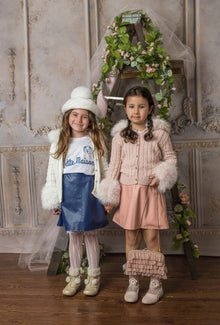 Girl | Vegan Leather Skirt | Navy