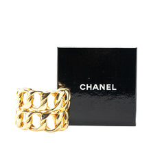 Chanel | Pre-Owned Gold Plated Double Curb Row Cuff Bracelet | Gold