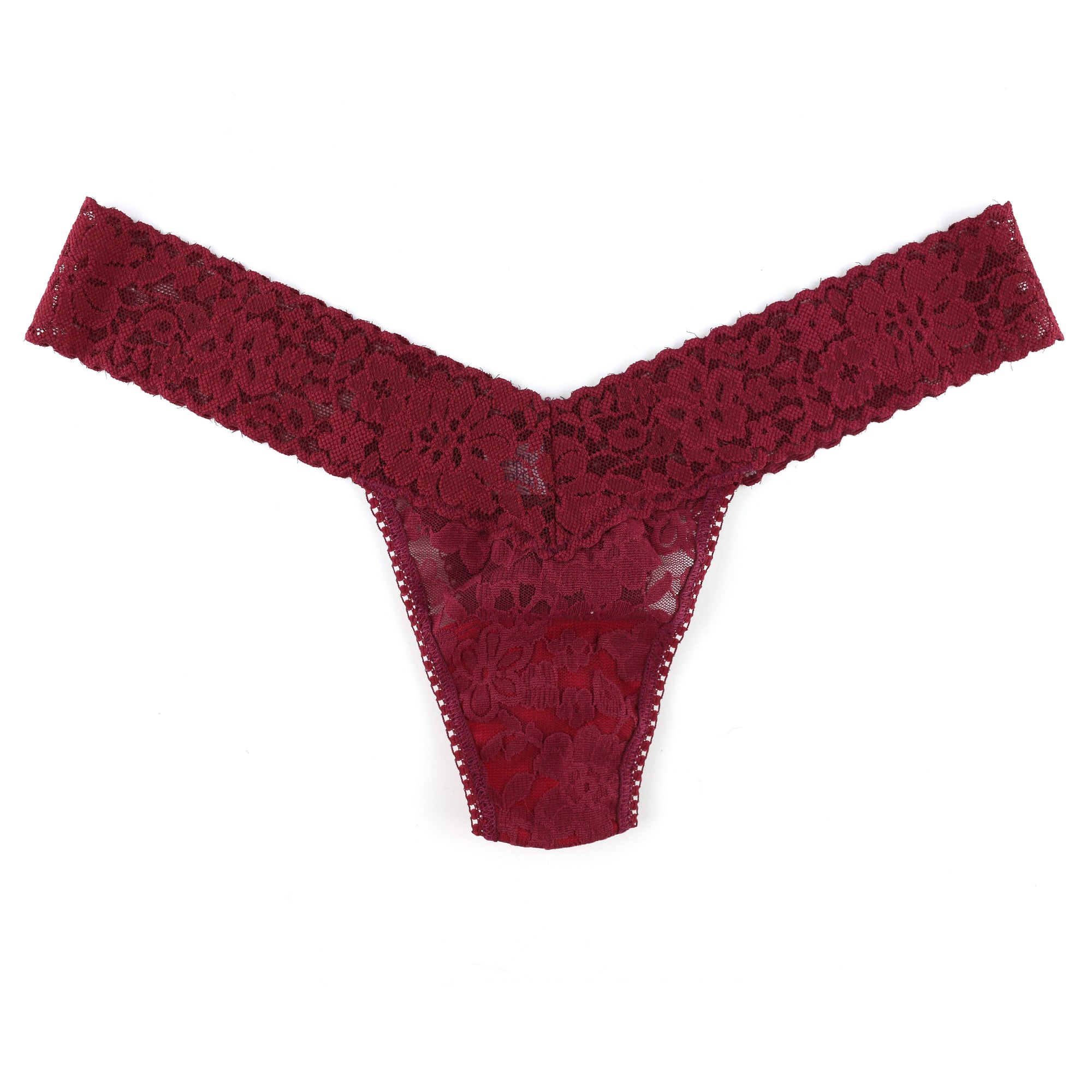 Daily Lace Low Rise Thong | Lipstick Red