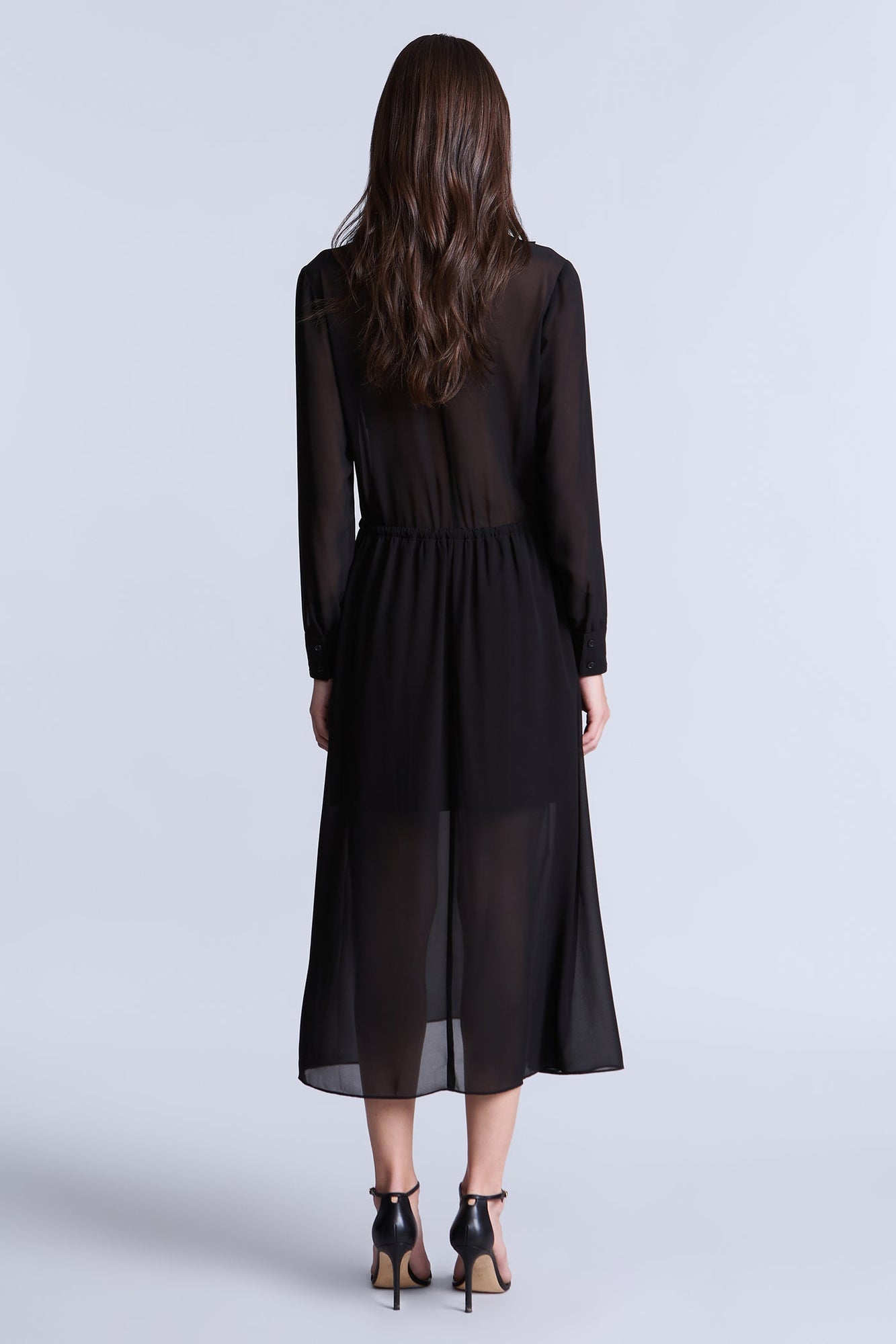 Solid Ruffle Dress | Black