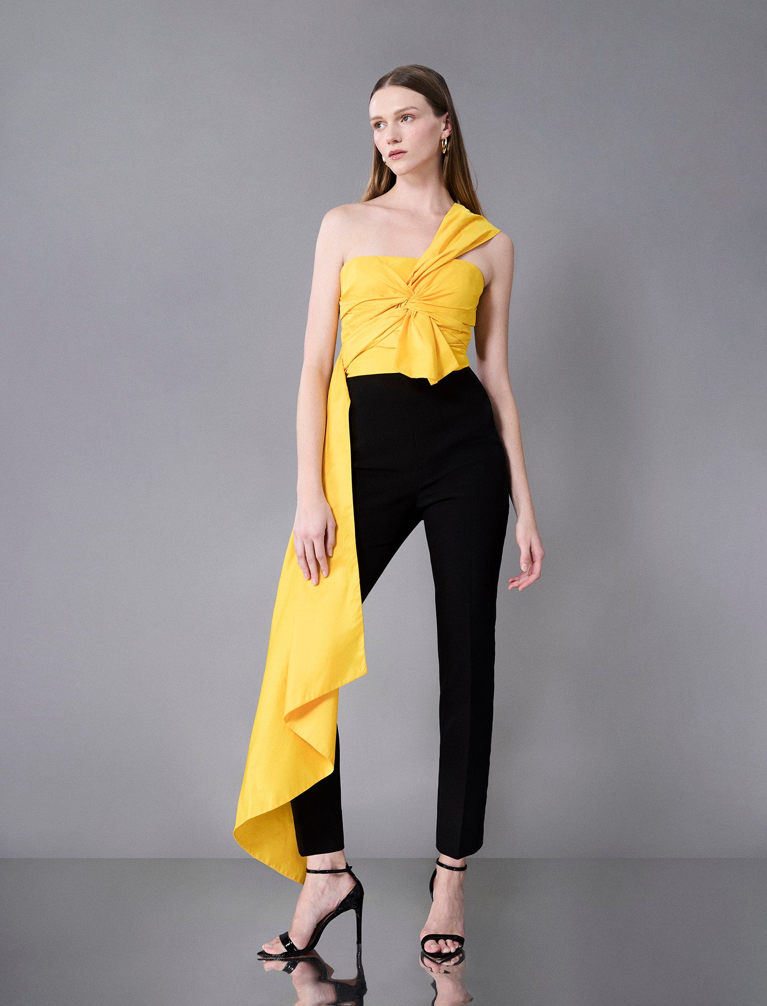 Bustier with Long Train | Sunshine Yellow