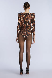 Printed Bodysuit | Leopard Desert Palm Print