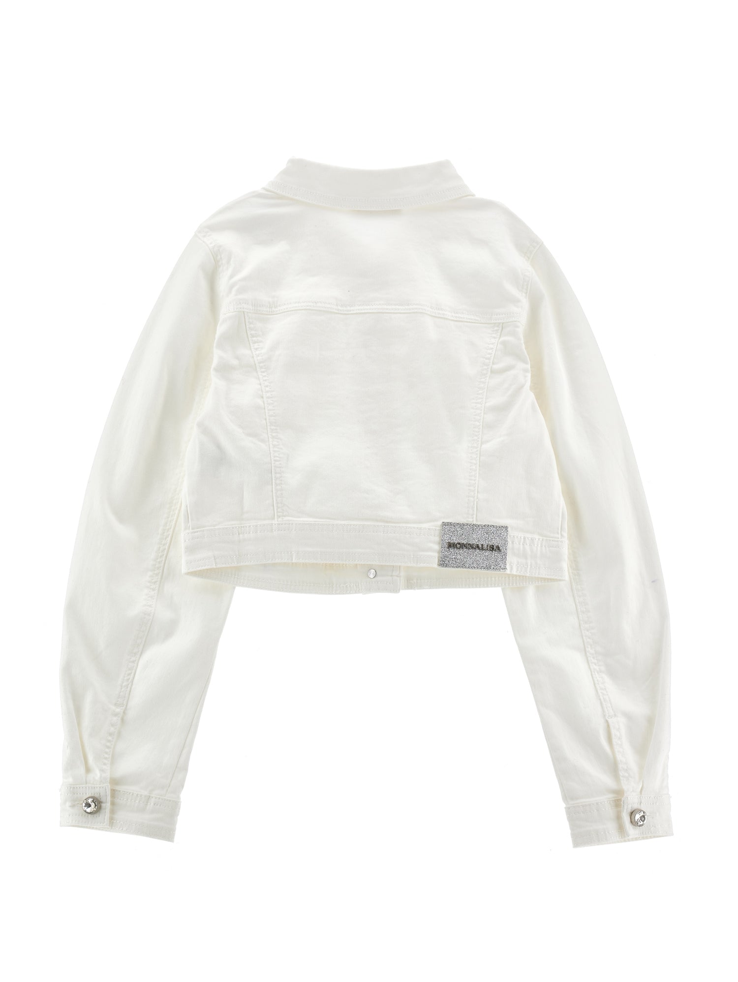 Girls | Denim Jacket With Jewel Buttons | Cream