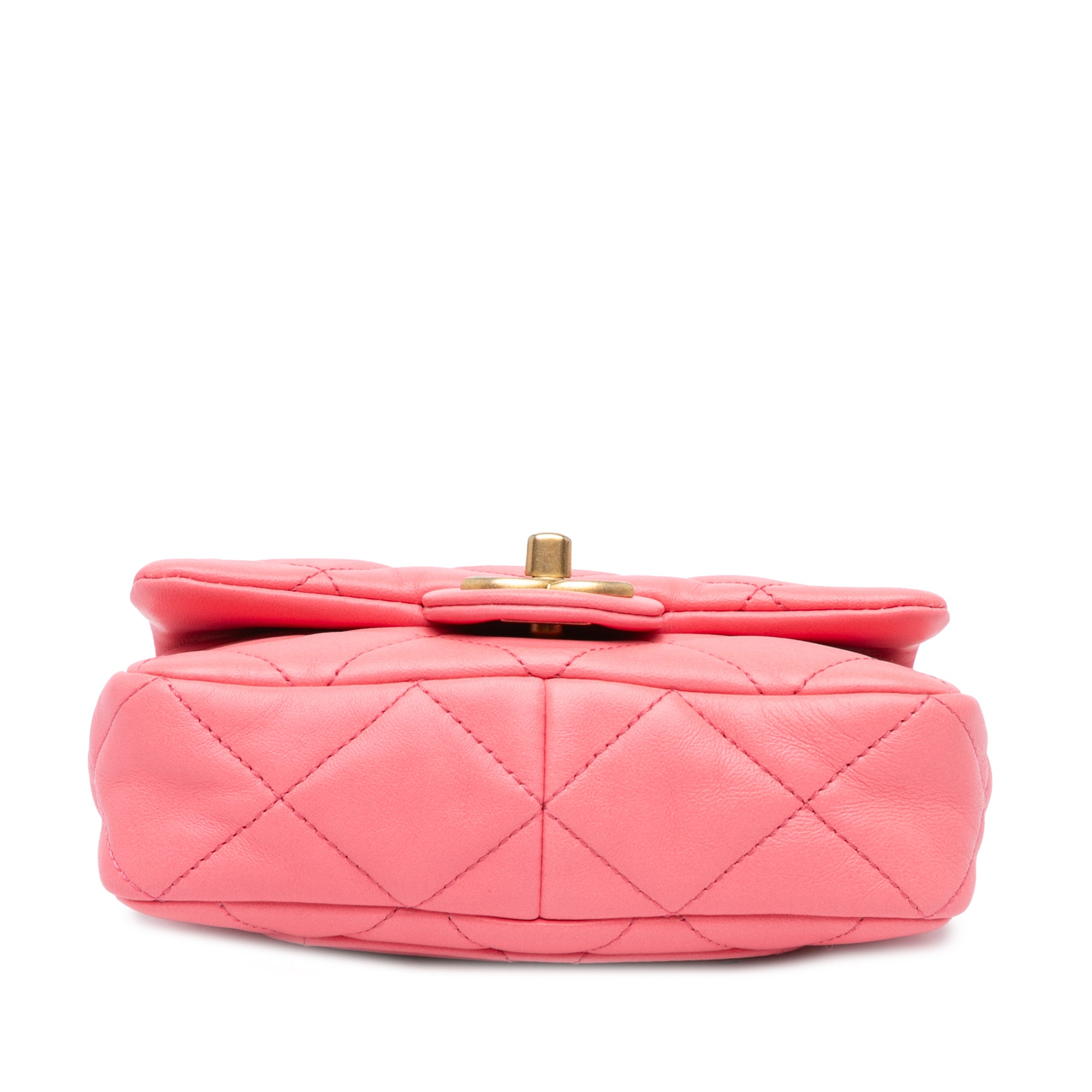 Chanel | Pre-Owned Mini Quilted Lambskin Funky Town Flap - II | Pink