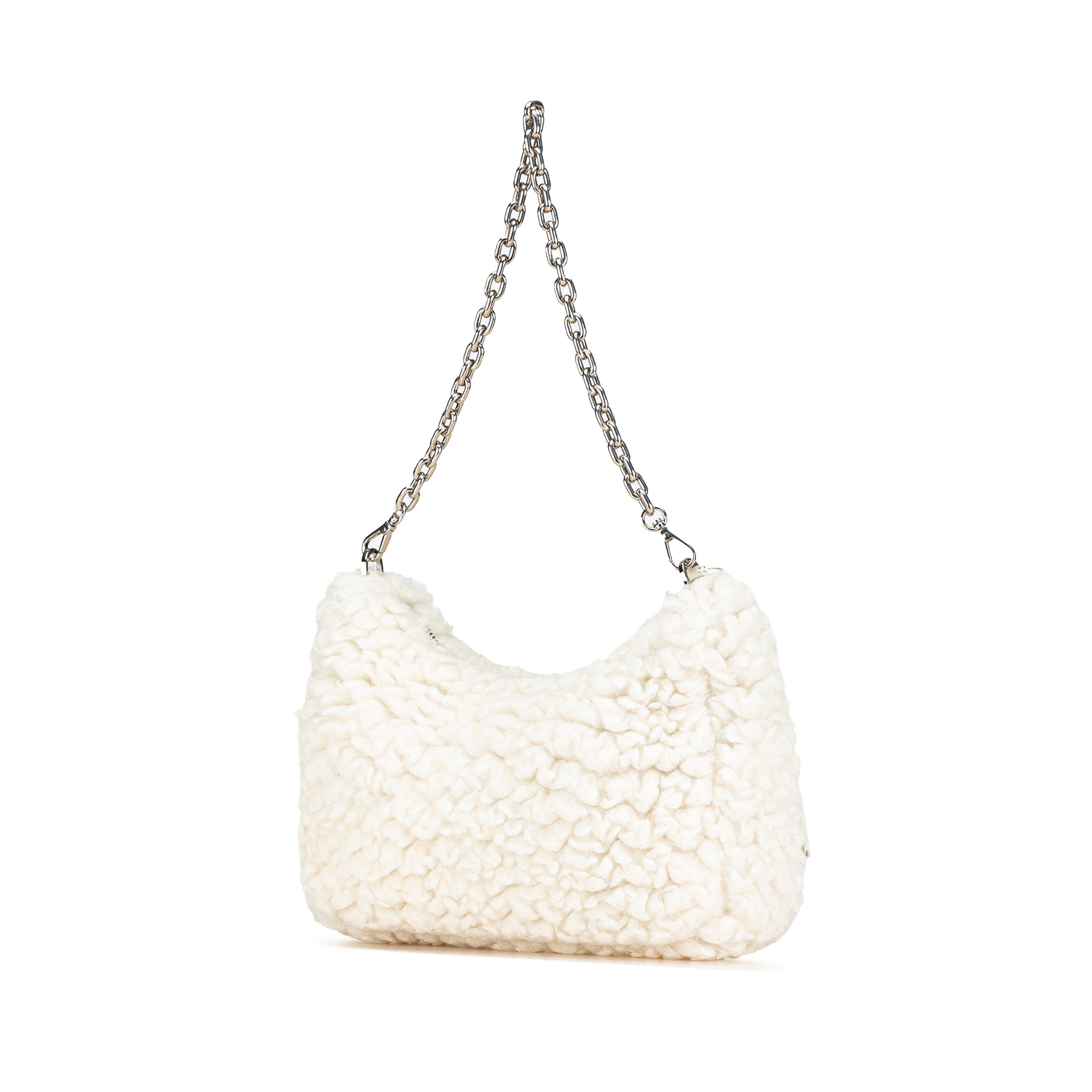 Prada | Pre-Owned Cashmere Wool Re-Edition 2000 Satchel | White