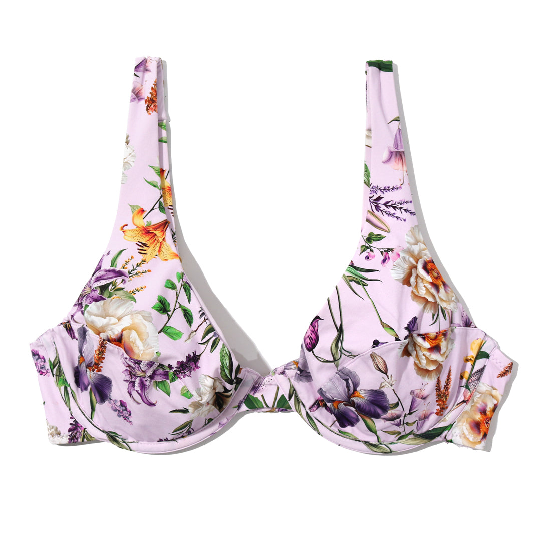 Swim Underwire Top | Fawning Flora (Purple)