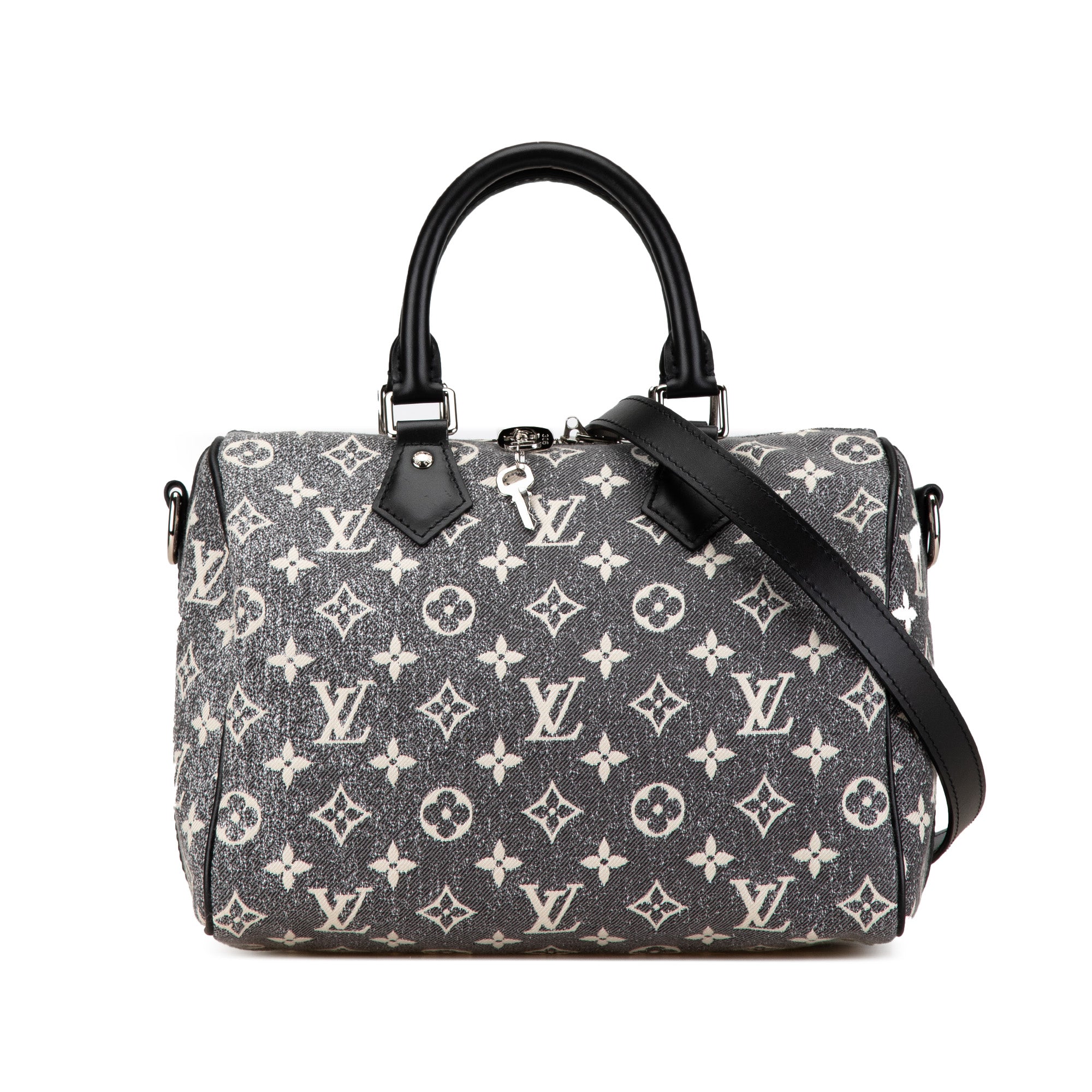 Louis Vuitton | Pre-Owned Monogram Jacquard Denim Speedy Bandouliere 25 | Gray
