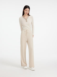 Non-dyeing Cashmere Knit Pants | Beige