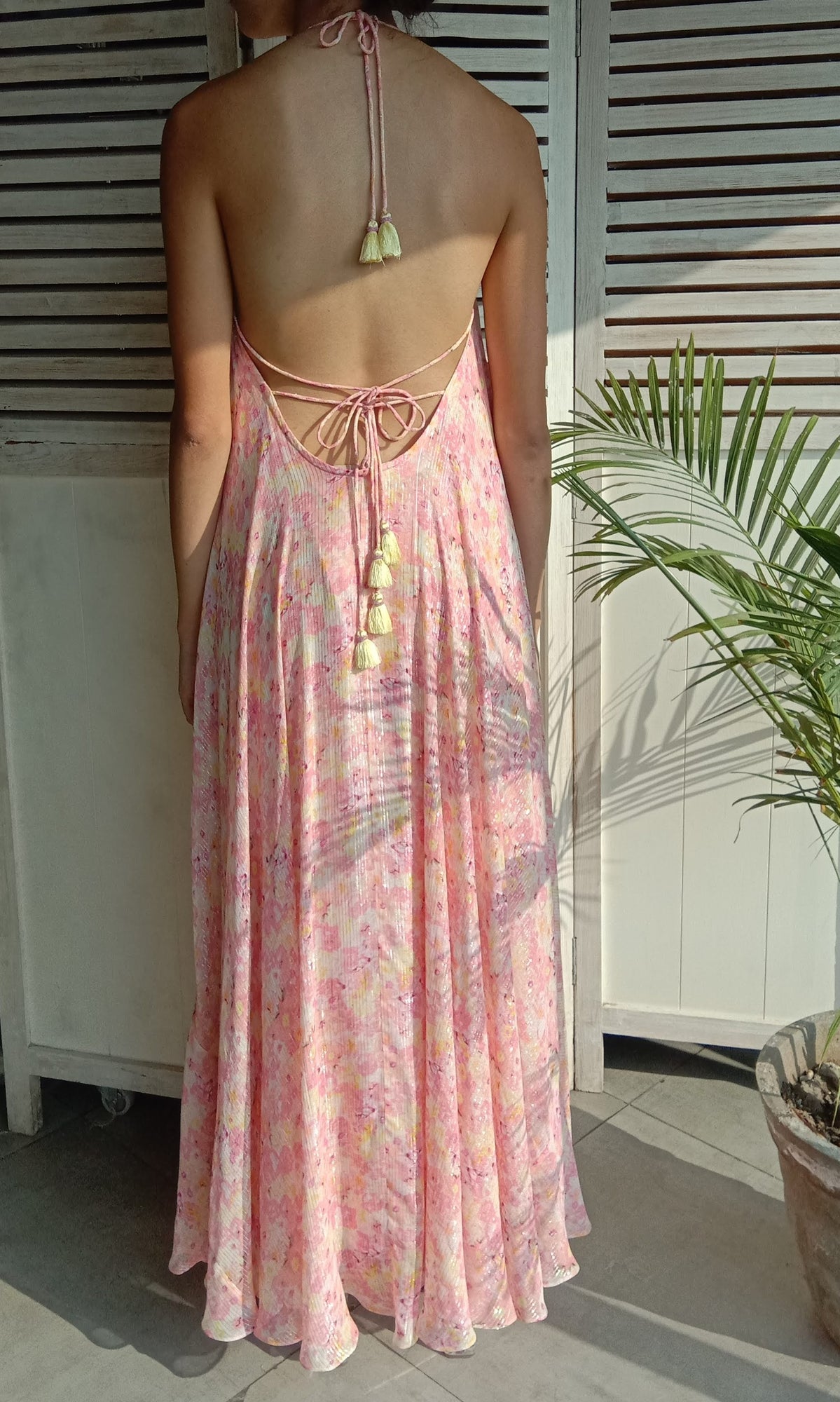 Long Dress | Peach/Butter Yellow