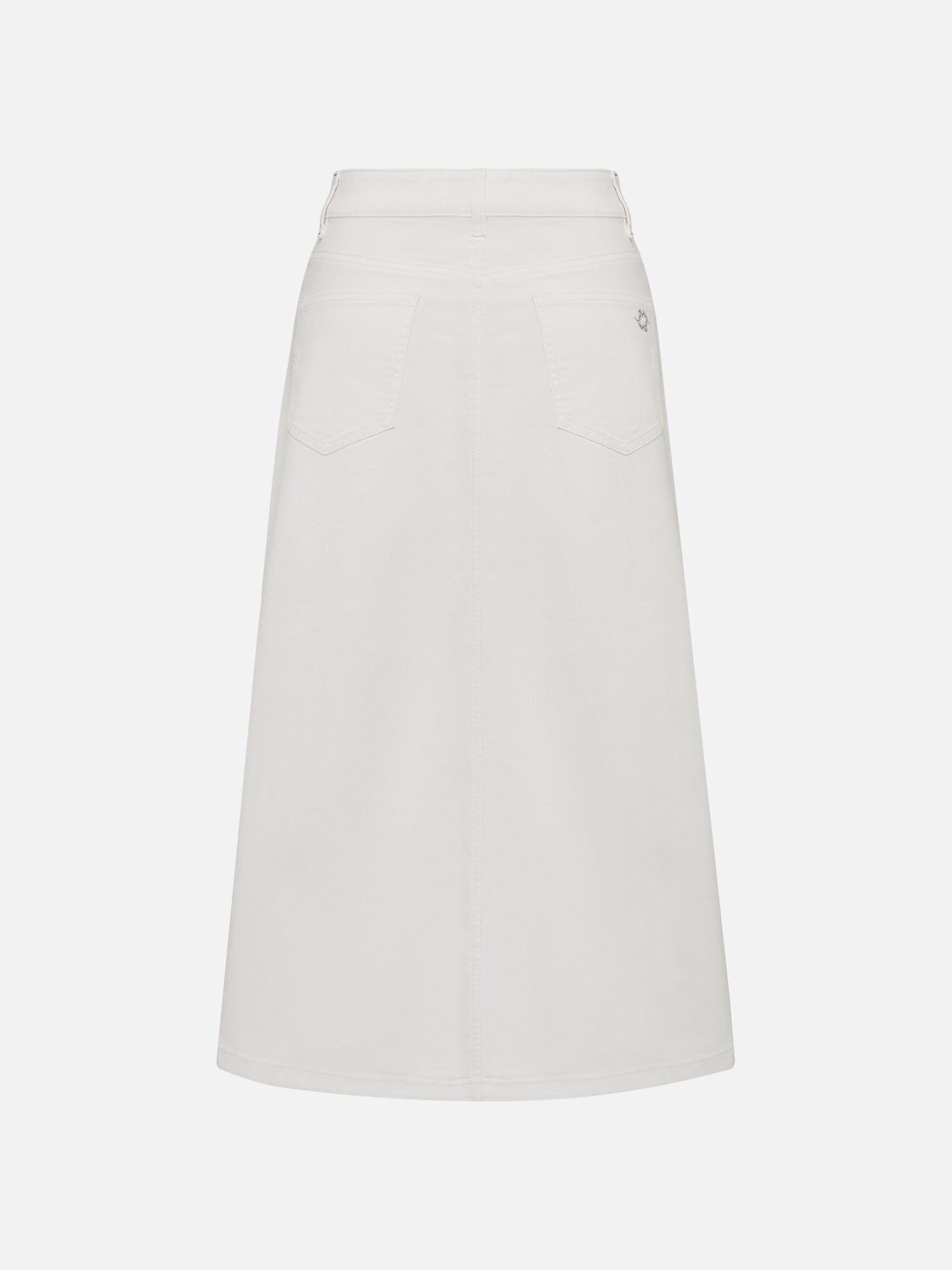 A-line Denim Skirt | White