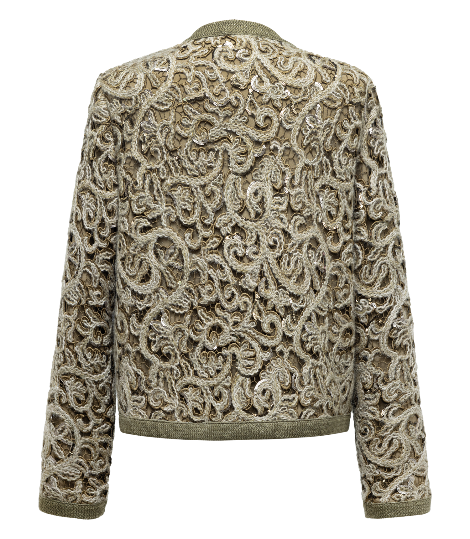 Classic Round Neck Straight-Fit Coat | Green