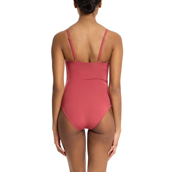 Swim Bandeau One Piece | Sunbaked (Red)