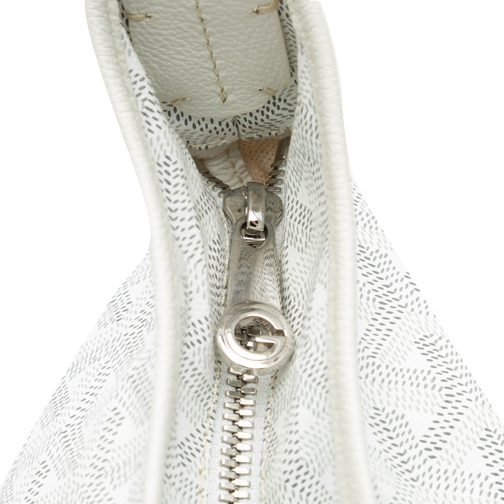 Goyard | Pre-Owned Goyardine Boheme Hobo | White