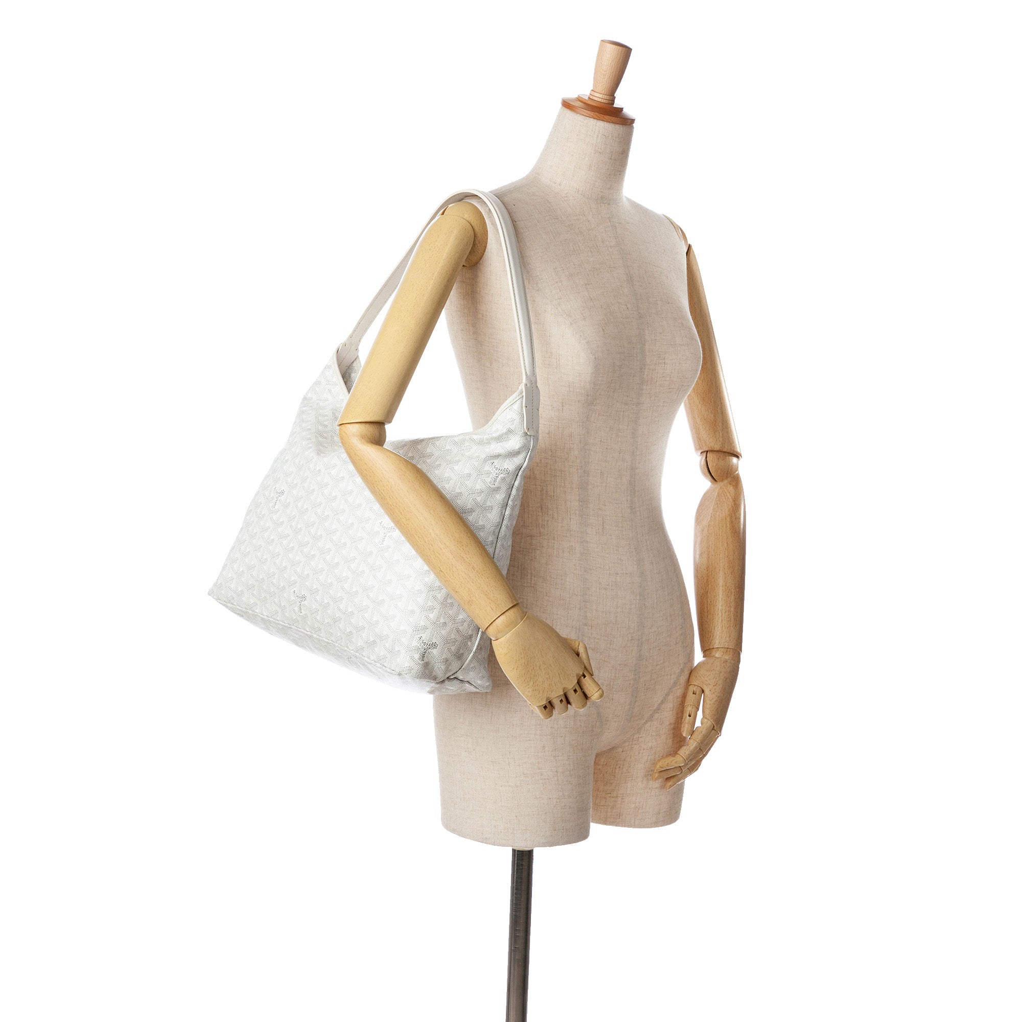 Goyard | Pre-Owned Goyardine Boheme Hobo - I | White