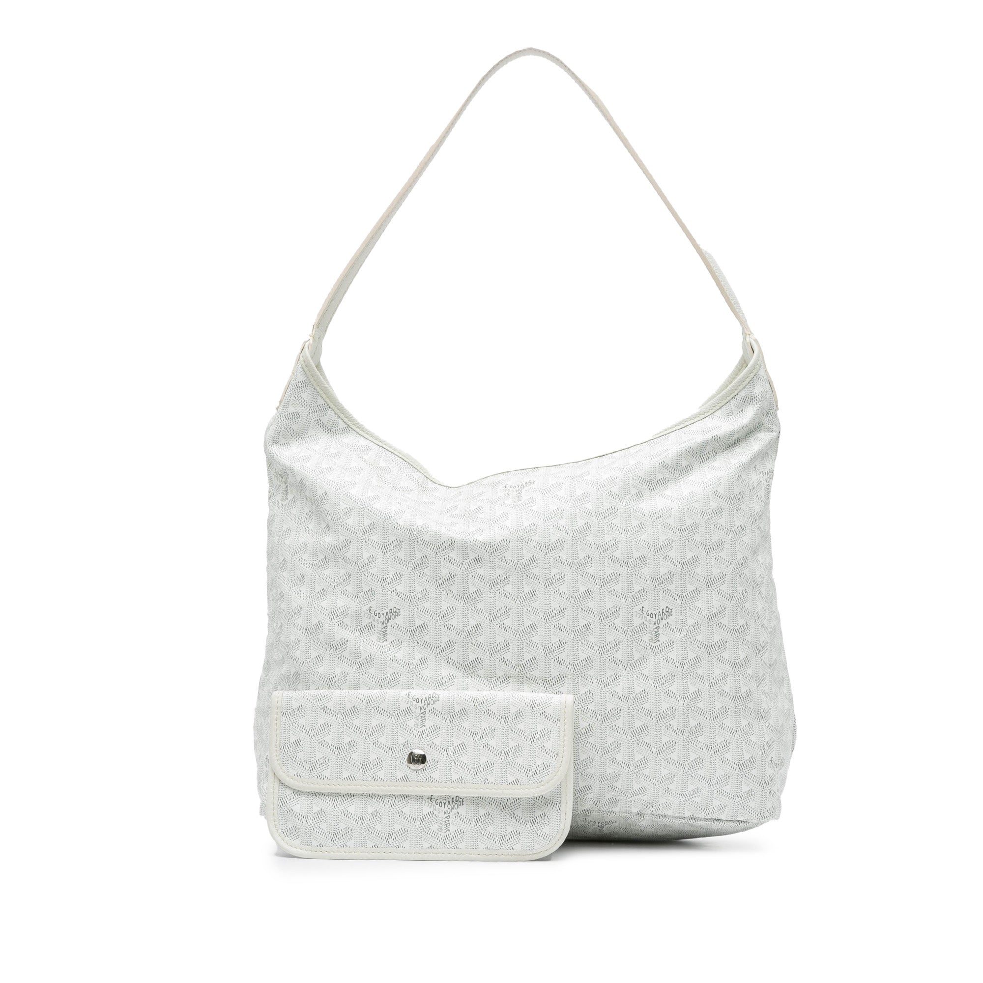 Goyard | Pre-Owned Goyardine Boheme Hobo | White