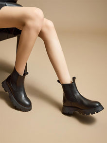 Slip-On Chelsea Boots Minimalist Solid Color | Black