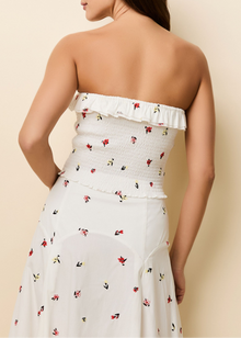 Womens | Nikki Top Poplin Embroidered Floral | Optic White