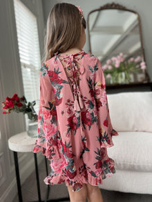 Girl | Flora Flower Print Jumpsuit | Pink