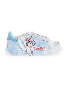 Girls | Tinkerbell Print Sneakers | Cream/Cloud